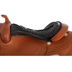 Couvre siège Acavallo Ortho-Coccyx Western Gel Hexagonal Dri-Lex 20mm Marron Couvre siège Acavallo Ortho-Coccyx Western Gel Hexagonal Dri-Lex 20mm Marron