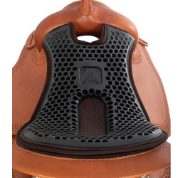 Couvre siège Acavallo Ortho-Coccyx Western Gel Hexagonal Dri-Lex 20mm Marron Couvre siège Acavallo Ortho-Coccyx Western Gel Hexagonal Dri-Lex 20mm Marron
