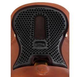 Couvre siège Acavallo Ortho-Coccyx Western Gel Hexagonal Dri-Lex 20mm Marron Couvre siège Acavallo Ortho-Coccyx Western Gel Hexagonal Dri-Lex 20mm Marron