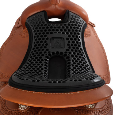 Couvre siège Acavallo Ortho-Coccyx Western Gel Hexagonal Dri-Lex 20mm Noir