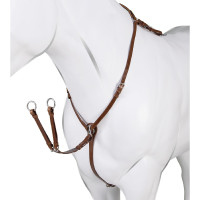 Collier de chasse martingale Acavallo en cuir 3 points Cognac Marron Collier de chasse martingale Acavallo en cuir 3 points Cognac Marron