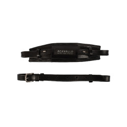 Muserolle Acavallo en cuir pour Hackamore Noir