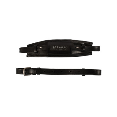 Muserolle Acavallo en cuir pour Hackamore Noir