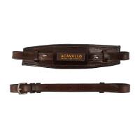 Muserolle Acavallo en cuir pour Hackamore Marron foncé