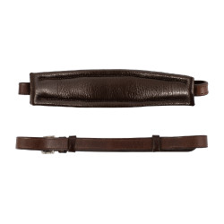 Muserolle Acavallo en cuir pour Hackamore Marron foncé Muserolle Acavallo en cuir pour Hackamore Marron foncé