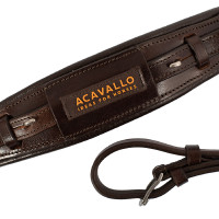 Muserolle Acavallo en cuir pour Hackamore Marron foncé