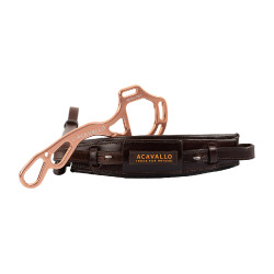 Muserolle Acavallo en cuir pour Hackamore Marron foncé Muserolle Acavallo en cuir pour Hackamore Marron foncé