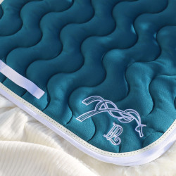 Tapis de selle Pénélope Classique Vert canard / blanc Tapis de selle Pénélope Classique Vert canard / blanc