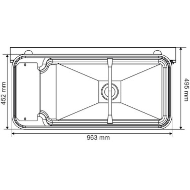 Abreuvoir Polybac 75 M double avec rebord à cordon et support de fixation La Gée Abreuvoir Polybac 75 M double avec rebord à cordon et support de fixation La Gée