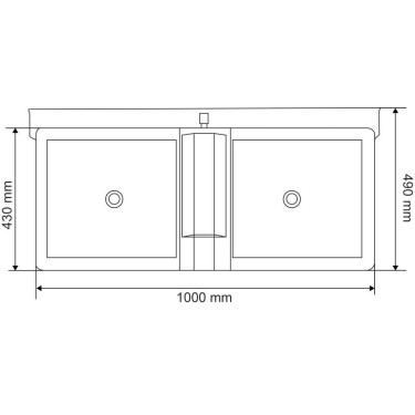 Abreuvoir Polybac 72M double avec rebord intérieur et support de fixation La Gée Abreuvoir Polybac 72M double avec rebord intérieur et support de fixation La Gée