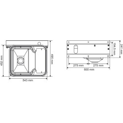 Abreuvoir Polybac 30 M simple avec rebord à cordon et support de fixation La Gée Abreuvoir Polybac 30 M simple avec rebord à cordon et support de fixation La Gée