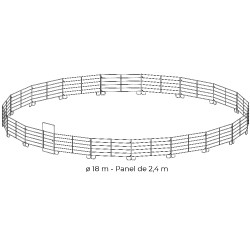 Rond de longe galvanisé Ø 18 m panel 2,40 m La Gée