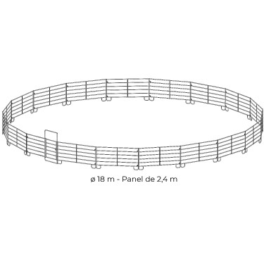 Rond de longe galvanisé Ø 18 m panel 2,40 m La Gée Rond de longe galvanisé Ø 18 m panel 2,40 m La Gée