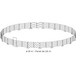 Rond de longe galvanisé Ø 18 m panel 3,60 m La Gée