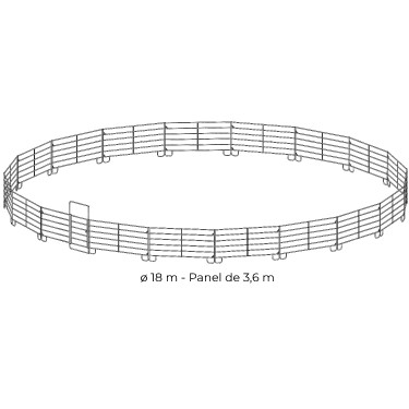 Rond de longe galvanisé Ø 18 m panel 3,60 m La Gée Rond de longe galvanisé Ø 18 m panel 3,60 m La Gée