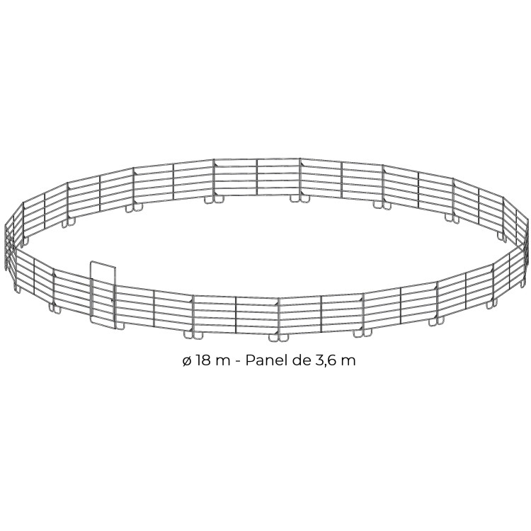 Rond de longe galvanisé Ø 18 m panel 3,60 m La Gée