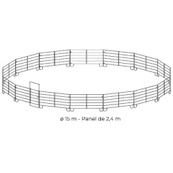 Rond de longe galvanisé Ø 15 m panel 2,40 m La Gée