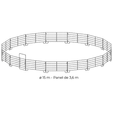 Rond de longe galvanisé Ø 15 m panel 3,60 m La Gée Rond de longe galvanisé Ø 15 m panel 3,60 m La Gée