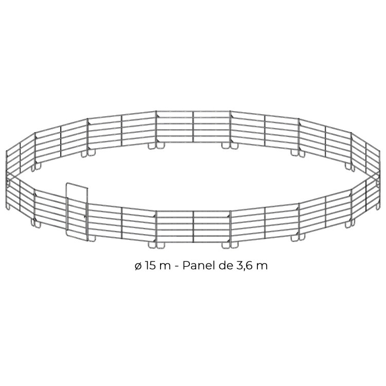 Rond de longe galvanisé Ø 15 m panel 3,60 m La Gée