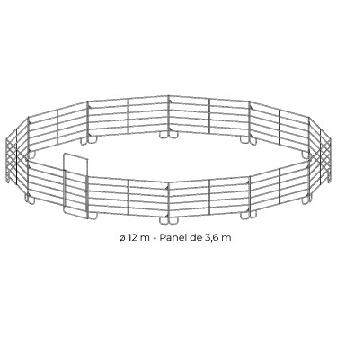 Rond de longe galvanisé Ø 12 m panel 3,60 m La Gée Rond de longe galvanisé Ø 12 m panel 3,60 m La Gée