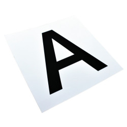 Jeu d'autocollants 12 lettres pour plaques ou panneaux de dressage La Gée Jeu d'autocollants 12 lettres pour plaques ou panneaux de dressage La Gée