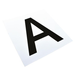 Jeu d'autocollants 12 lettres pour plaques ou panneaux de dressage La Gée Jeu d'autocollants 12 lettres pour plaques ou panneaux de dressage La Gée