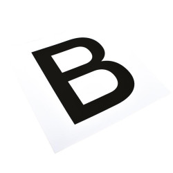 Jeu d'autocollants 12 lettres pour plaques ou panneaux de dressage La Gée Jeu d'autocollants 12 lettres pour plaques ou panneaux de dressage La Gée