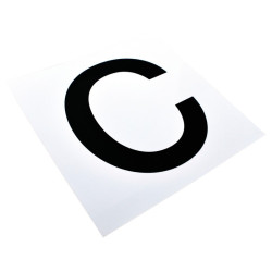 Jeu d'autocollants 12 lettres pour plaques ou panneaux de dressage La Gée Jeu d'autocollants 12 lettres pour plaques ou panneaux de dressage La Gée