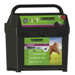 Electrificateur Paddock RB880 Beaumont 3en1 + panneau Electrificateur Paddock RB880 Beaumont 3en1 + panneau