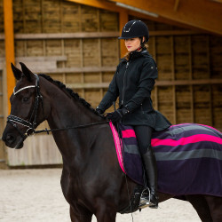 Bridon anatomique Grayson Horze à strass Noir / blanc