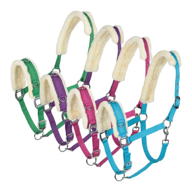 Caveçon Horze mouton Rose framboise