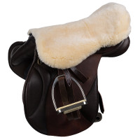 Couvre-siège de selle mouton Harleigh Horze Blanc cassé