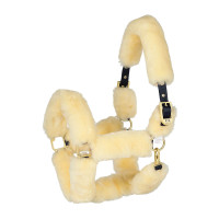 Licol Tremblant Horze mouton véritable Bleu marine foncé