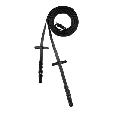 Rênes fines Horze avec caoutchouc intérieur Noir Rênes fines Horze avec caoutchouc intérieur Noir