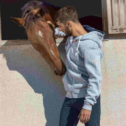 Sweat zippé Equithème Nicolas Gris chiné Sweat zippé Equithème Nicolas Gris chiné