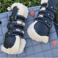 Guêtres proteck' compet doublure mouton T de T Noir / naturel Guêtres proteck' compet doublure mouton T de T Noir / naturel