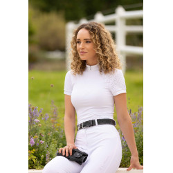 Polo de concours LeMieux Olivia manches courtes Blanc Polo de concours LeMieux Olivia manches courtes Blanc