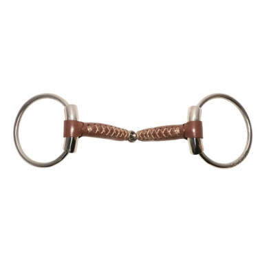Mors 2 anneaux Metalab Pinchless cuir 17 mm Mors 2 anneaux Metalab Pinchless cuir 17 mm
