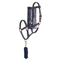 Licol et longe anti-mouches nylon Imperial Riding Bleu marine