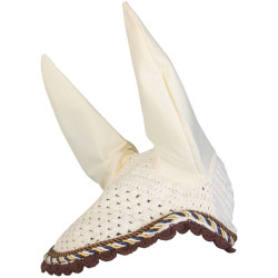 Bonnet anti-mouches Imperial Riding Italy de Luxe Champagne marron Beige