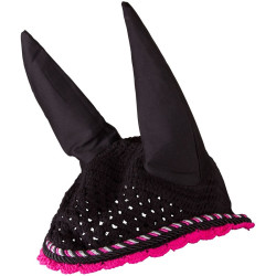 Bonnet anti-mouches Imperial Riding Italy de Luxe Rose noir / néon