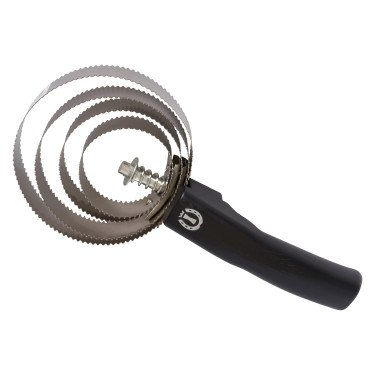 Etrille métallique ronde avec manche Imperial Riding Noir Etrille métallique ronde avec manche Imperial Riding Noir