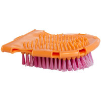 Gant de pansage avec brosse et côté massage Imperial Riding Papaye / calypso corail Rose Gant de pansage avec brosse et côté massage Imperial Riding Papaye / calypso corail Rose