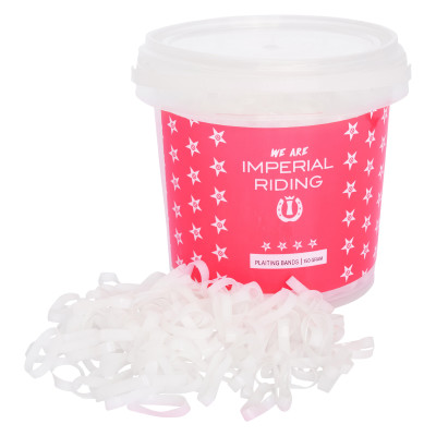 Elastiques à criniére silicone Imperial Riding Profi-Box 150gr Blanc