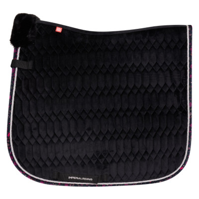 Tapis de selle Imperial Riding Ambient Flower Power Simplify dressage Fleur noir