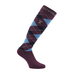 Chaussettes Argyle HV Polo Prune / marine / bleu moyen