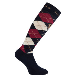 Chaussettes Argyle HV Polo Marine / roja / sable Bleu