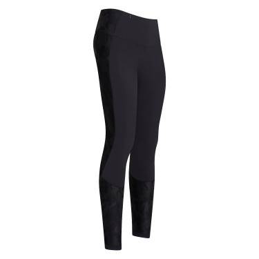 Legging d'équitation Euro-Star Breez FullGrip Noir / camouflage