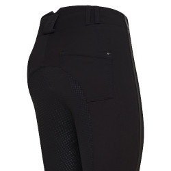 Pantalon d'équitation Euro-Star Slim shape full grip Meteorite Noir