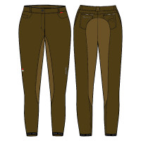 Pantalon d'equitation Euro-Star Indigo Diamond Full Mocca Marron
